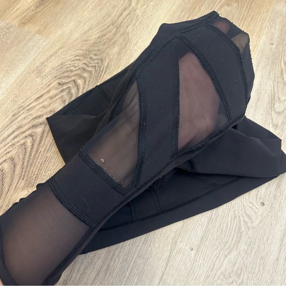 Lululemon Wunder Under Pant (Hi-Rise) *Tech Mesh 28" Black - Picture 9 of 11